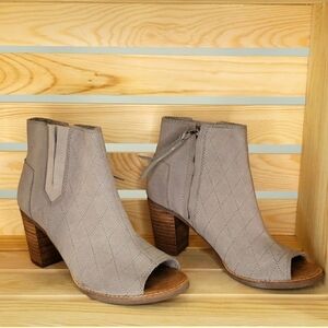 TOMS Majorca Quilted Peep-Toe Bootie
